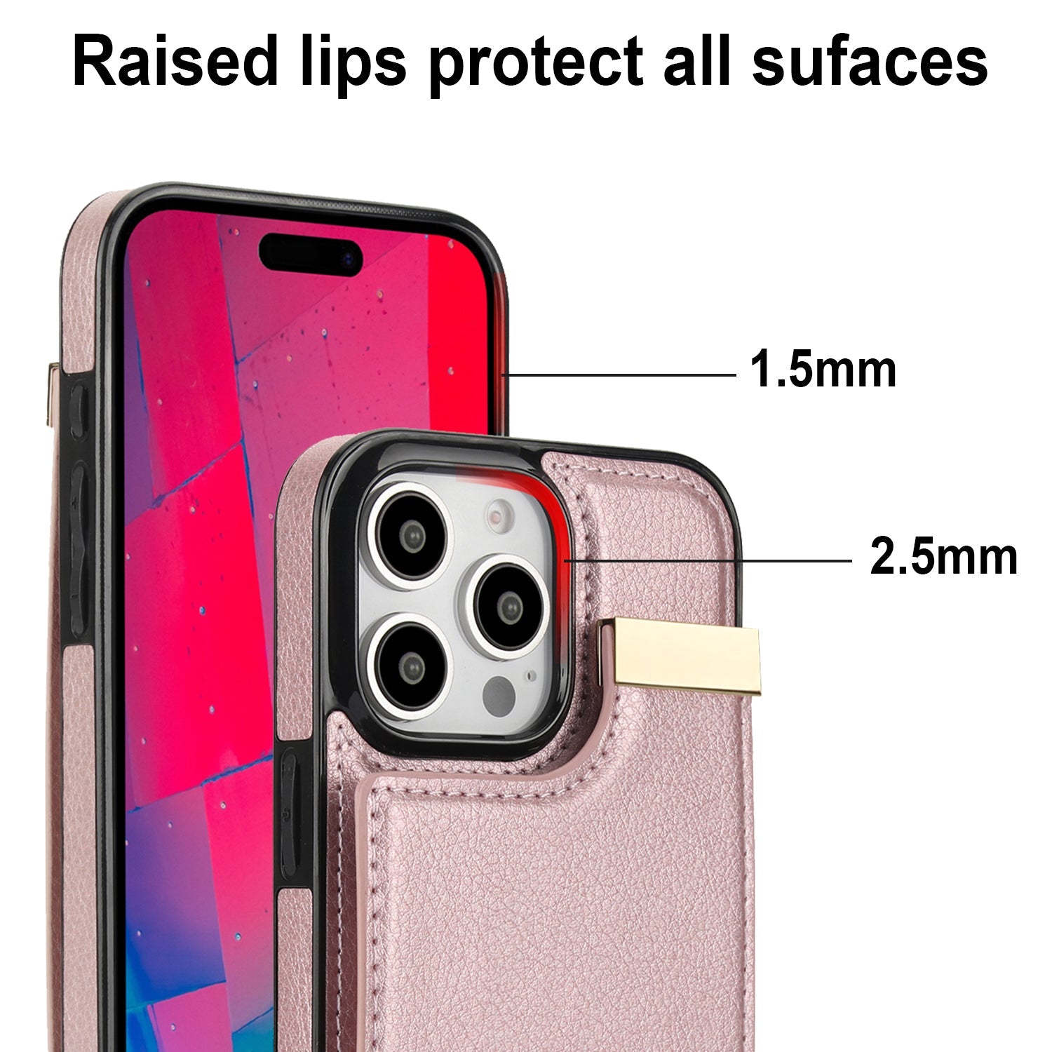 Premium iPhone Case Leather Wallet Flip Cover Card Holder Secure Pocket Magnetic Closure Shockproof Full Protection Slim Design