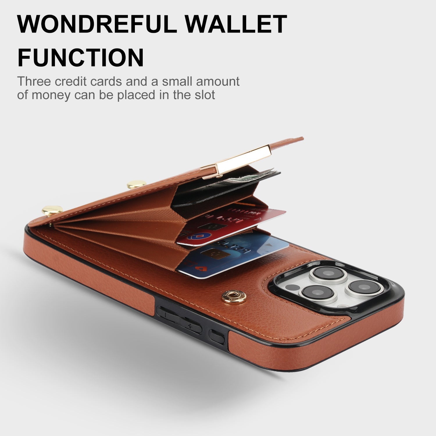 Premium iPhone Case Leather Wallet Flip Cover Card Holder Secure Pocket Magnetic Closure Shockproof Full Protection Slim Design