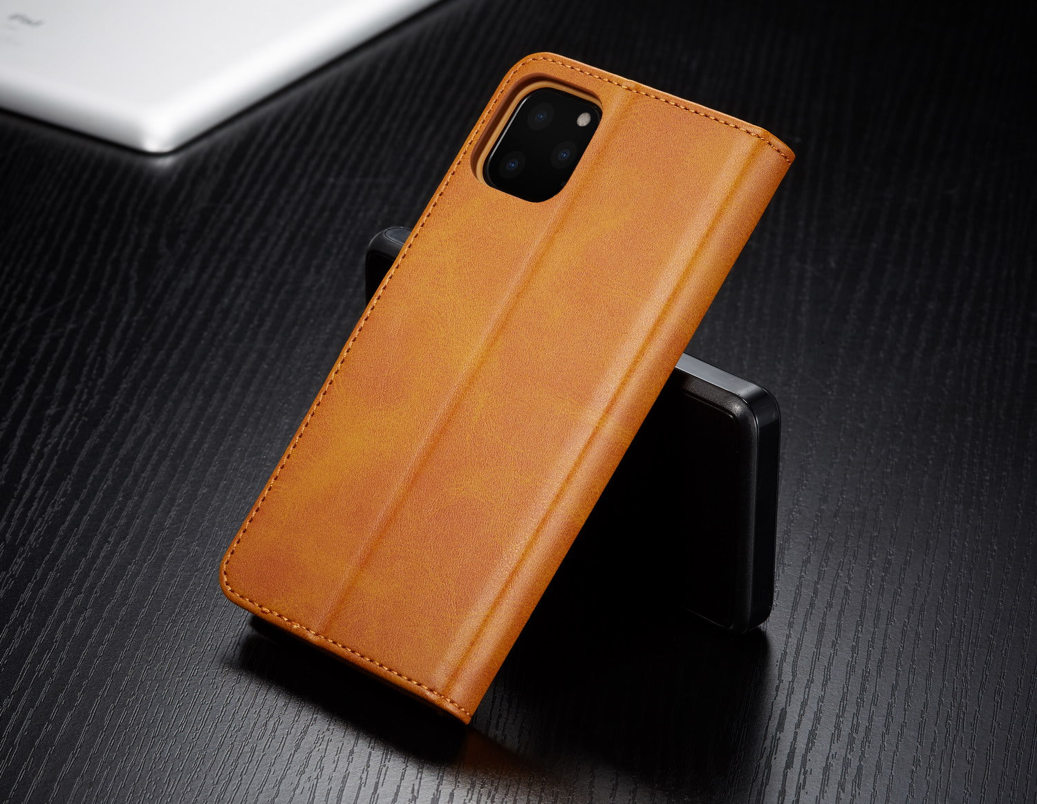 Premium iPhone Case Leather Wallet Flip Cover Card Slot Magnetic Closure Shockproof Protection Full Body Slim Elegant Design