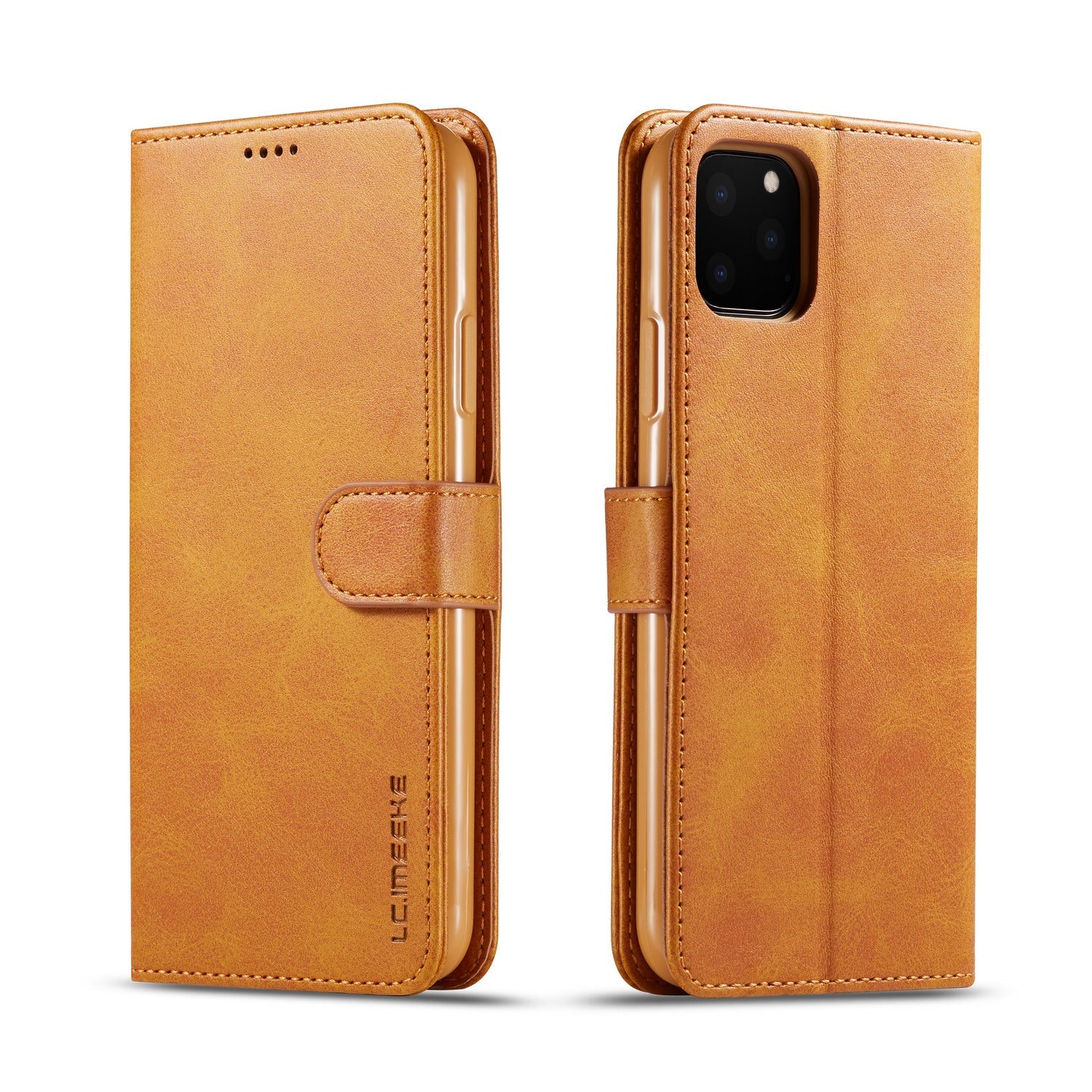 Premium iPhone Case Leather Wallet Flip Cover Card Slot Magnetic Closure Shockproof Protection Full Body Slim Elegant Design