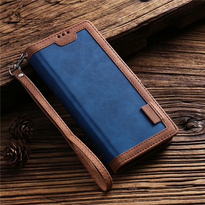 Premium iPhone Case Leather Wallet Flip Cover Card Slots Magnetic Closure Shockproof Protection Full Body Slim Elegant Design