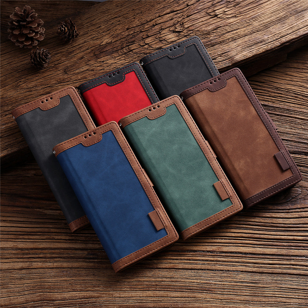 Premium iPhone Case Leather Wallet Flip Cover Card Slots Magnetic Closure Shockproof Protection Full Body Slim Elegant Design