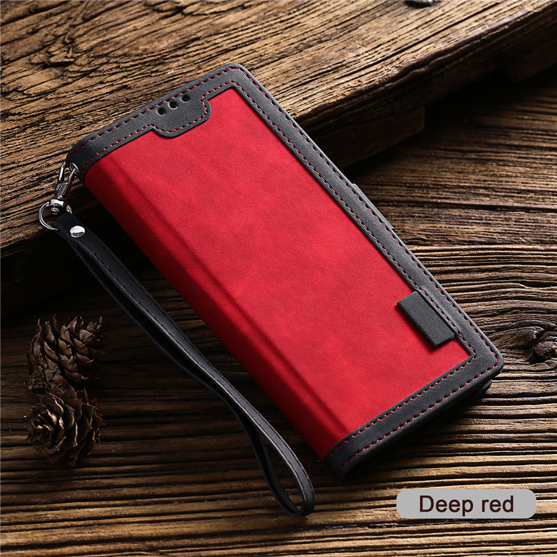 Premium iPhone Case Leather Wallet Flip Cover Card Slots Magnetic Closure Shockproof Protection Full Body Slim Elegant Design