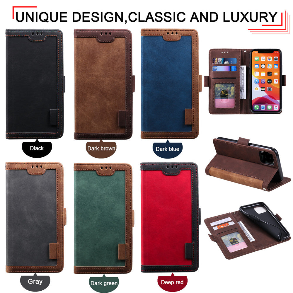 Premium iPhone Case Leather Wallet Flip Cover Card Slots Magnetic Closure Shockproof Protection Full Body Slim Elegant Design