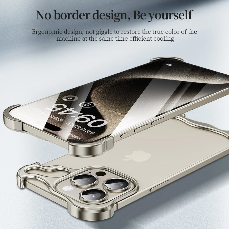 Premium iPhone Case MagSafe Compatible Aluminum Frame Magnetic Shockproof Protective Cover Ultra Thin Metal Bumper Camera Lens Protection Frameless Design