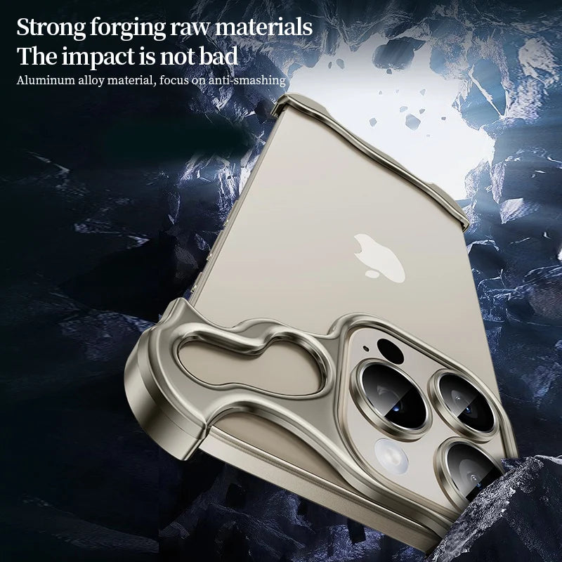 Premium iPhone Case MagSafe Compatible Aluminum Frame Magnetic Shockproof Protective Cover Ultra Thin Metal Bumper Camera Lens Protection Frameless Design