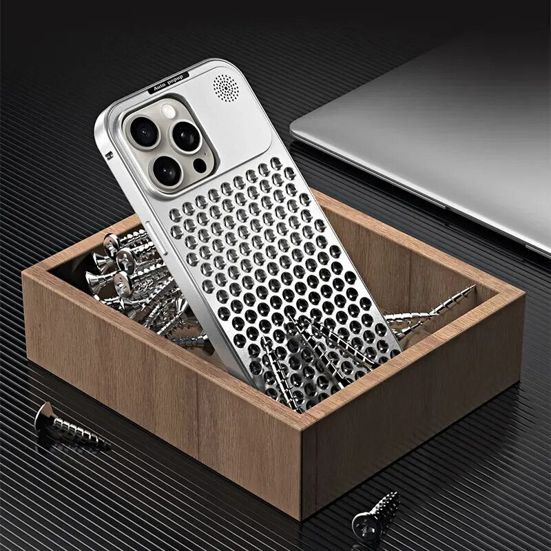 Premium iPhone Case MagSafe Compatible Aluminum Heat Dissipation Shockproof Protective Cover Metal Frame Camera Lens Protection Slim Design