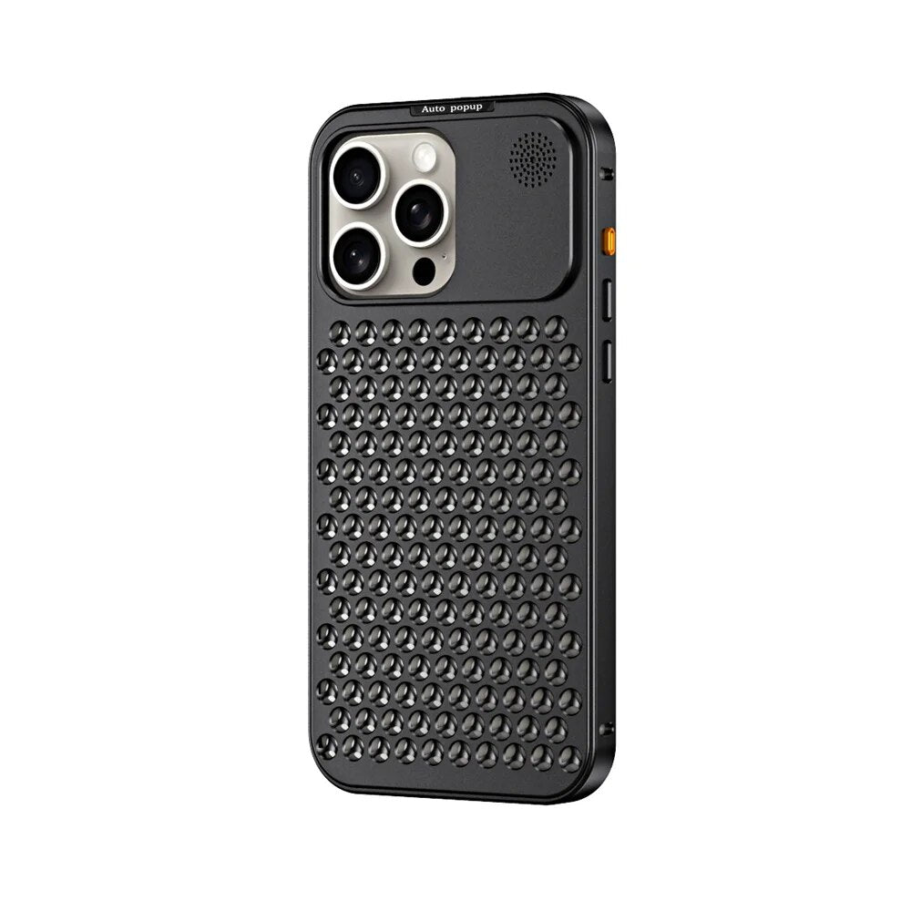 Premium iPhone Case MagSafe Compatible Aluminum Heat Dissipation Shockproof Protective Cover Metal Frame Camera Lens Protection Slim Design