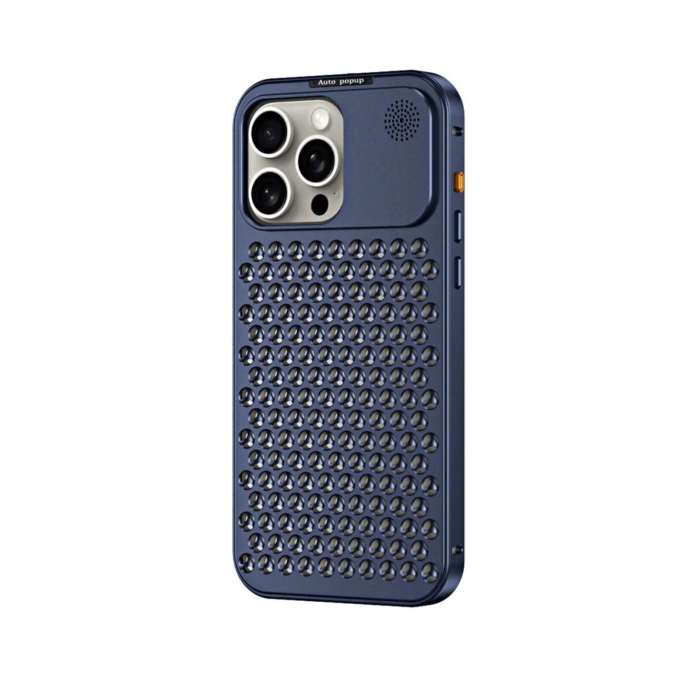 Premium iPhone Case MagSafe Compatible Aluminum Heat Dissipation Shockproof Protective Cover Metal Frame Camera Lens Protection Slim Design