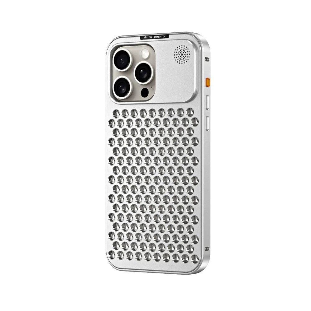 Premium iPhone Case MagSafe Compatible Aluminum Heat Dissipation Shockproof Protective Cover Metal Frame Camera Lens Protection Slim Design