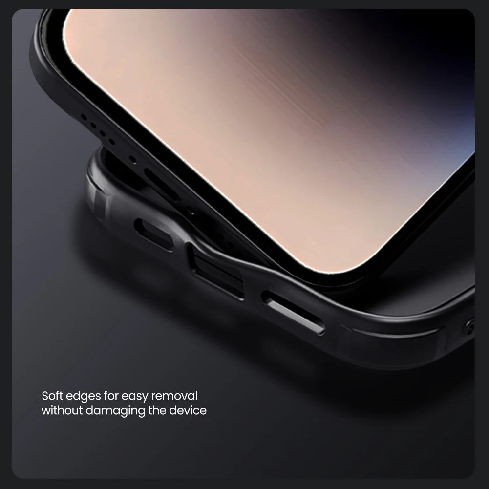 Premium iPhone Case MagSafe Compatible Carbon Fiber Texture Sliding Camera Cover Shockproof Protective Cover Camera Lens Protection Slim Design