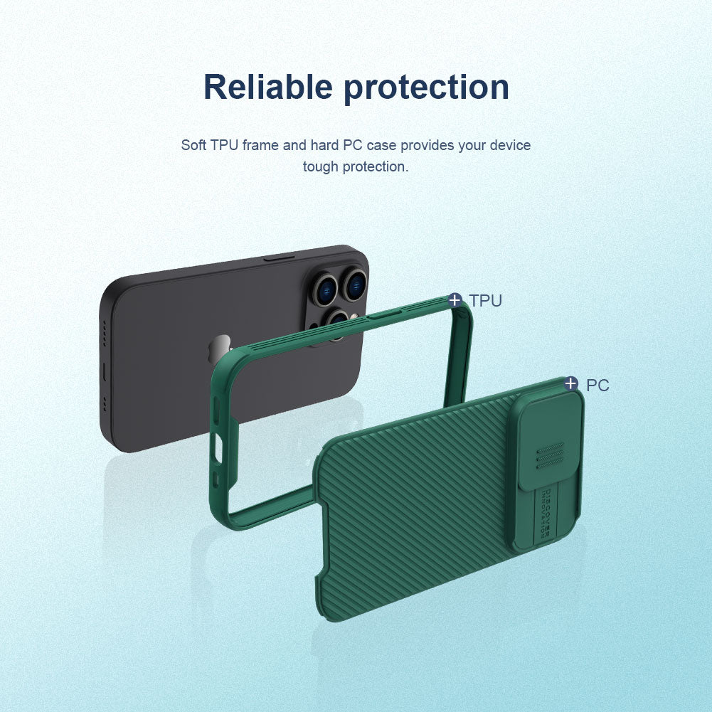 Premium iPhone Case MagSafe Compatible Carbon Fiber Texture Sliding Camera Cover Shockproof Protective Cover Camera Lens Protection Slim Design
