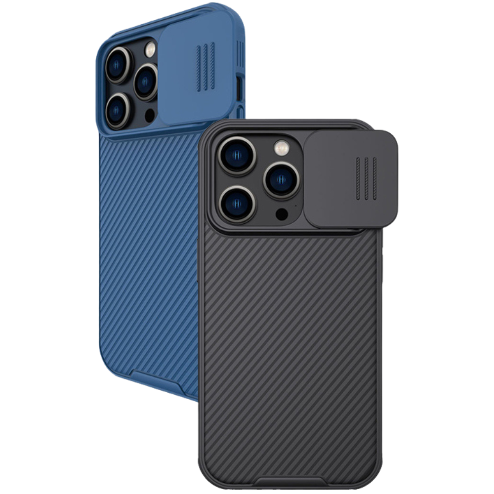 Premium iPhone Case MagSafe Compatible Carbon Fiber Texture Sliding Camera Cover Shockproof Protective Cover Camera Lens Protection Slim Design