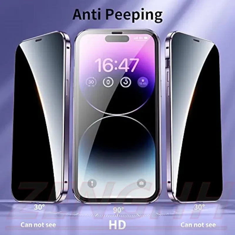 Premium iPhone Case MagSafe Compatible Double-Sided Tempered Glass Shockproof Protective Cover Magnetic Frame Camera Lens Protection Slim Design