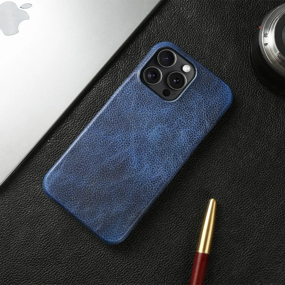 Premium iPhone Case MagSafe Compatible Genuine Leather Shockproof Protective Cover Strap Design Camera Lens Protection Slim Carry Strap