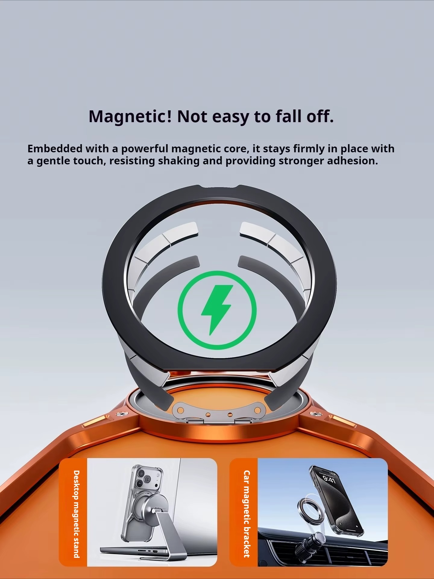 Premium iPhone Case MagSafe Compatible Magnetic Bumper Aluminum Alloy Frame 360° Rotating Ring Stand Shockproof Edge Protection Camera Lens Guard Slim Design