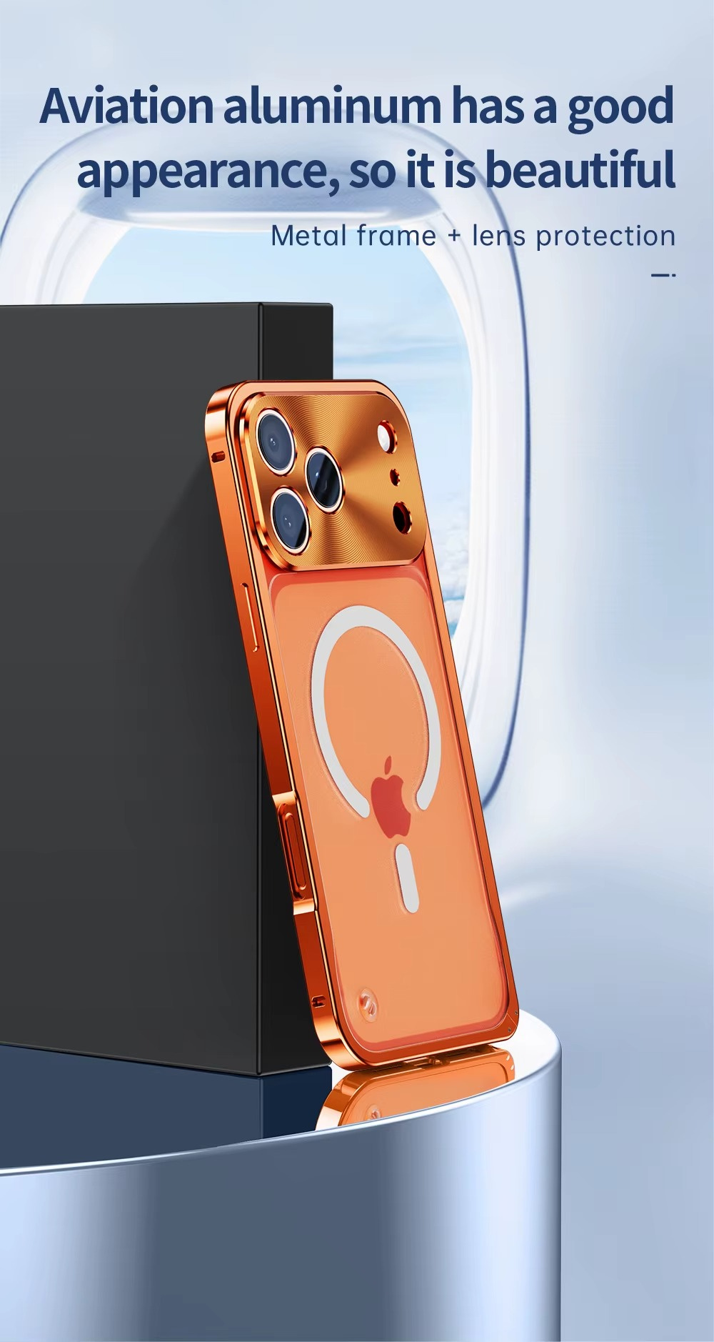 Premium iPhone Case MagSafe Compatible Magnetic Bumper Aluminum Alloy Frame Matte Transparent Back Shockproof Protection Camera Lens Guard Slim Design