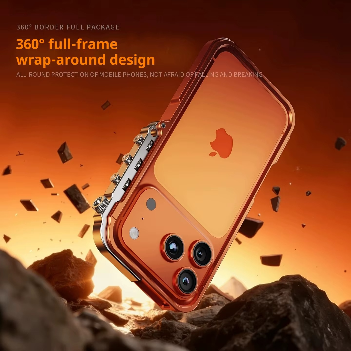 Premium iPhone Case MagSafe Compatible Magnetic Bumper Aluminum Alloy Frame Shockproof Protection Heat Dissipation Design Camera Lens Guard Slim Lightweight