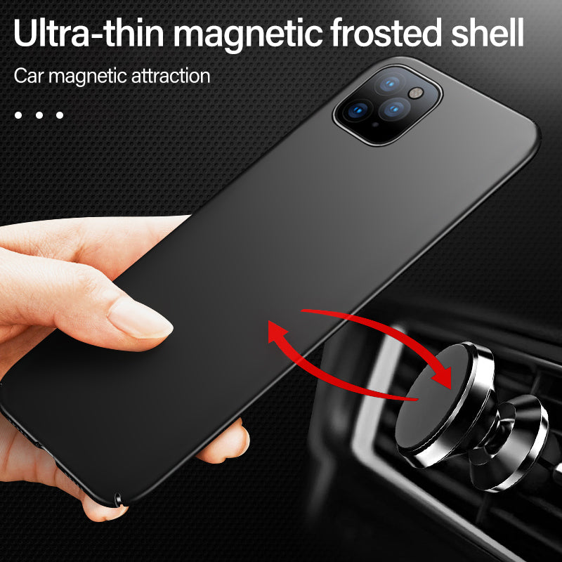 Premium iPhone Case MagSafe Compatible Magnetic Car Mount Matte Shockproof Protective Cover Ultra Thin Slim Design
