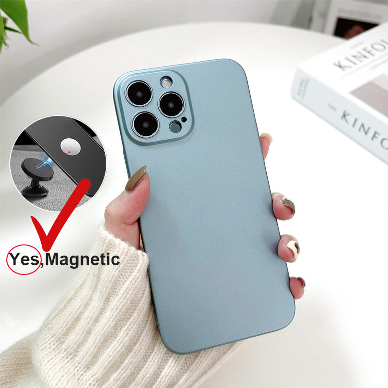 Premium iPhone Case MagSafe Compatible Magnetic Car Mount Matte Shockproof Protective Cover Ultra Thin Slim Design
