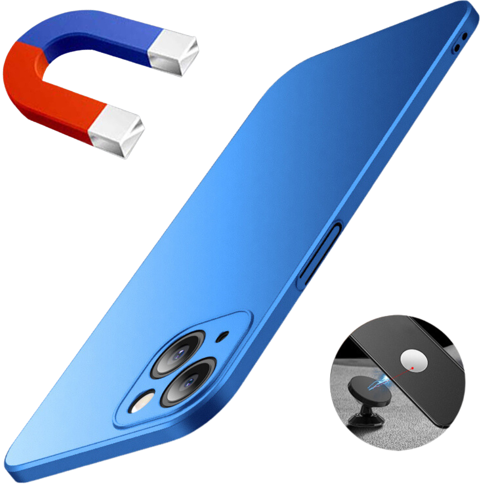 Premium iPhone Case MagSafe Compatible Magnetic Car Mount Matte Shockproof Protective Cover Ultra Thin Slim Design