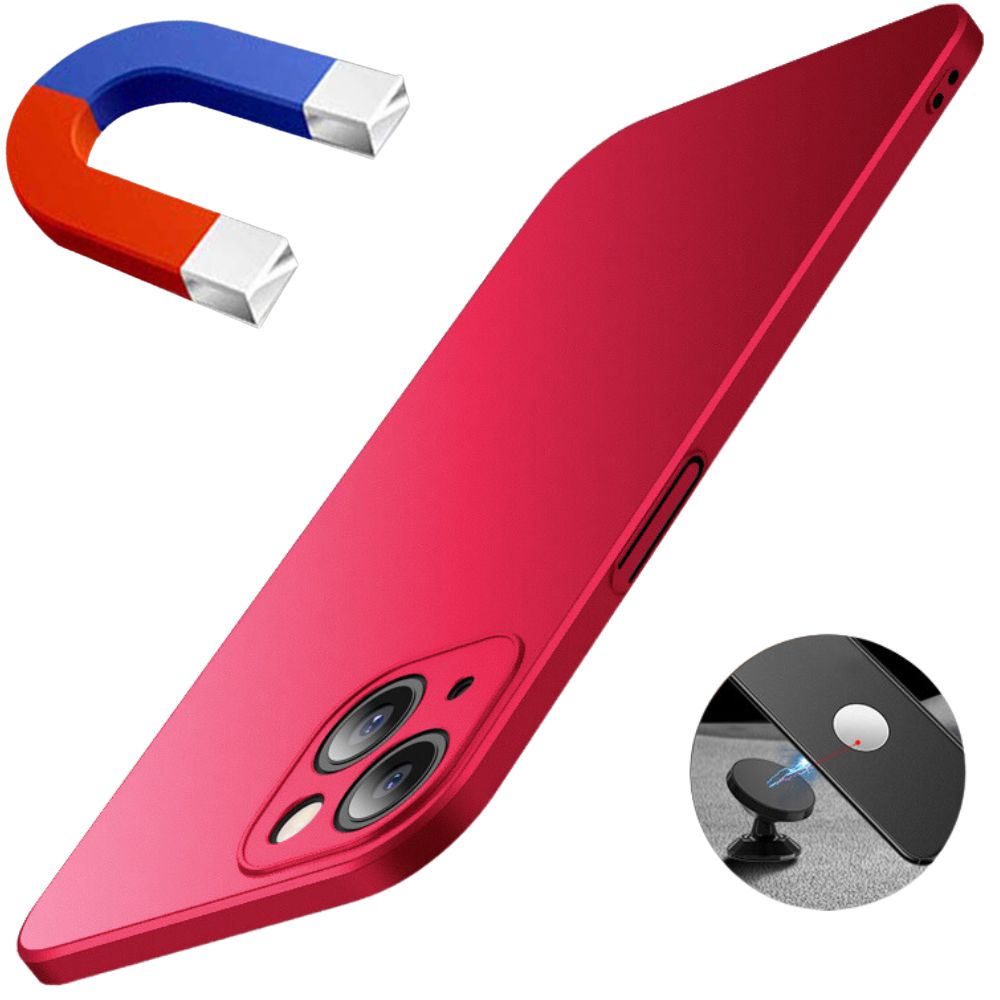Premium iPhone Case MagSafe Compatible Magnetic Car Mount Matte Shockproof Protective Cover Ultra Thin Slim Design