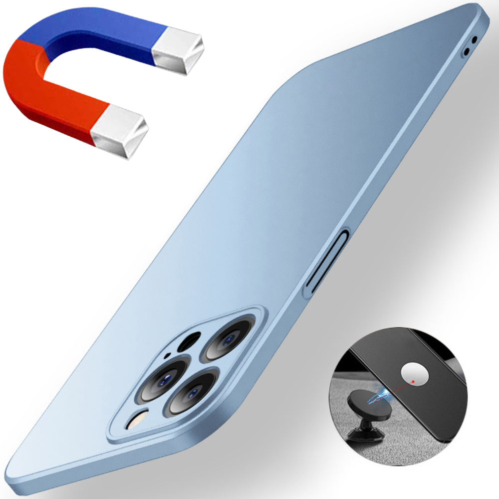 Premium iPhone Case MagSafe Compatible Magnetic Car Mount Matte Shockproof Protective Cover Ultra Thin Slim Design
