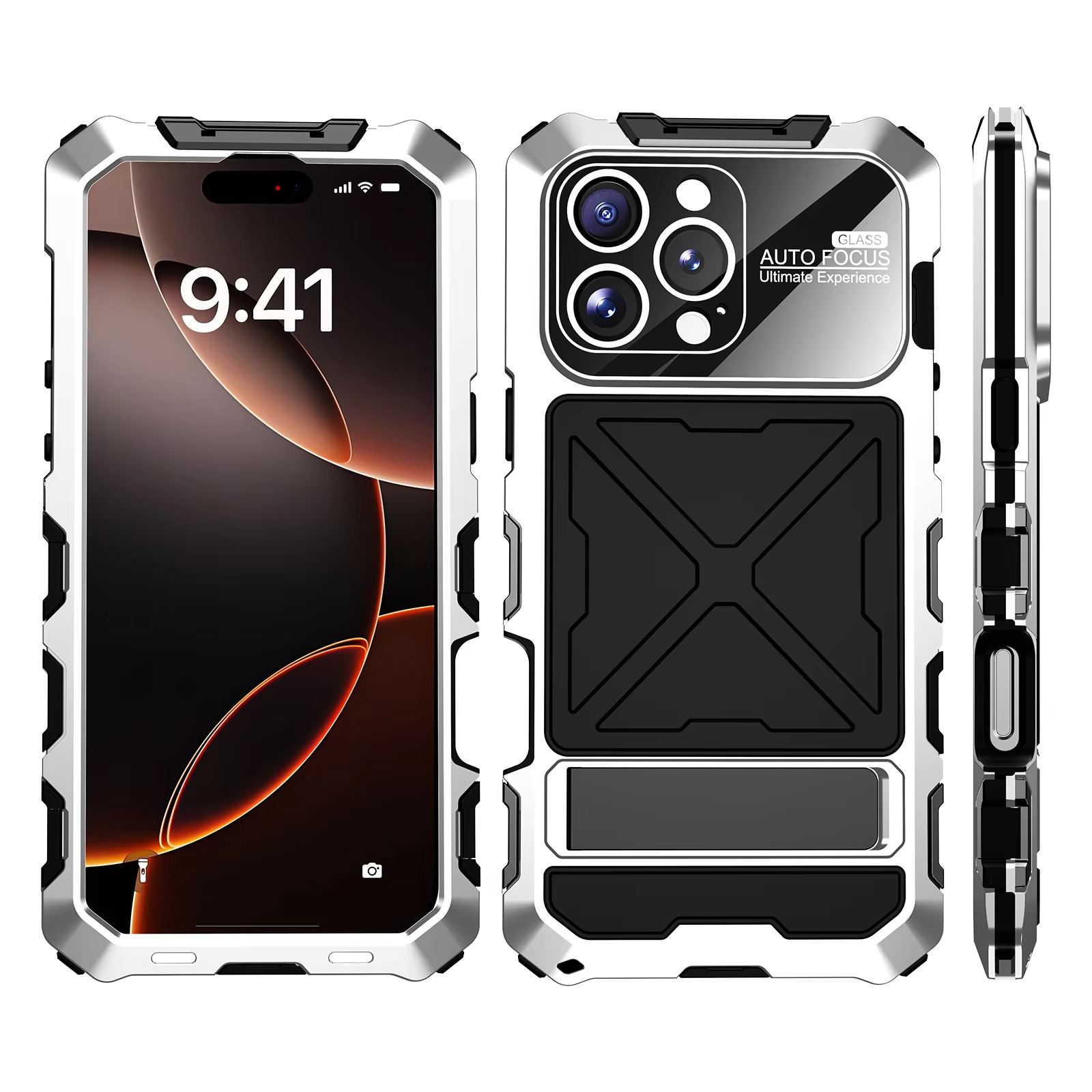 Premium iPhone Case MagSafe Compatible Magnetic Protective Cover 360 Metal Lock Frame Dual Tempered Glass Shockproof Full Body Protection Camera Lens Guard Ultra Thin