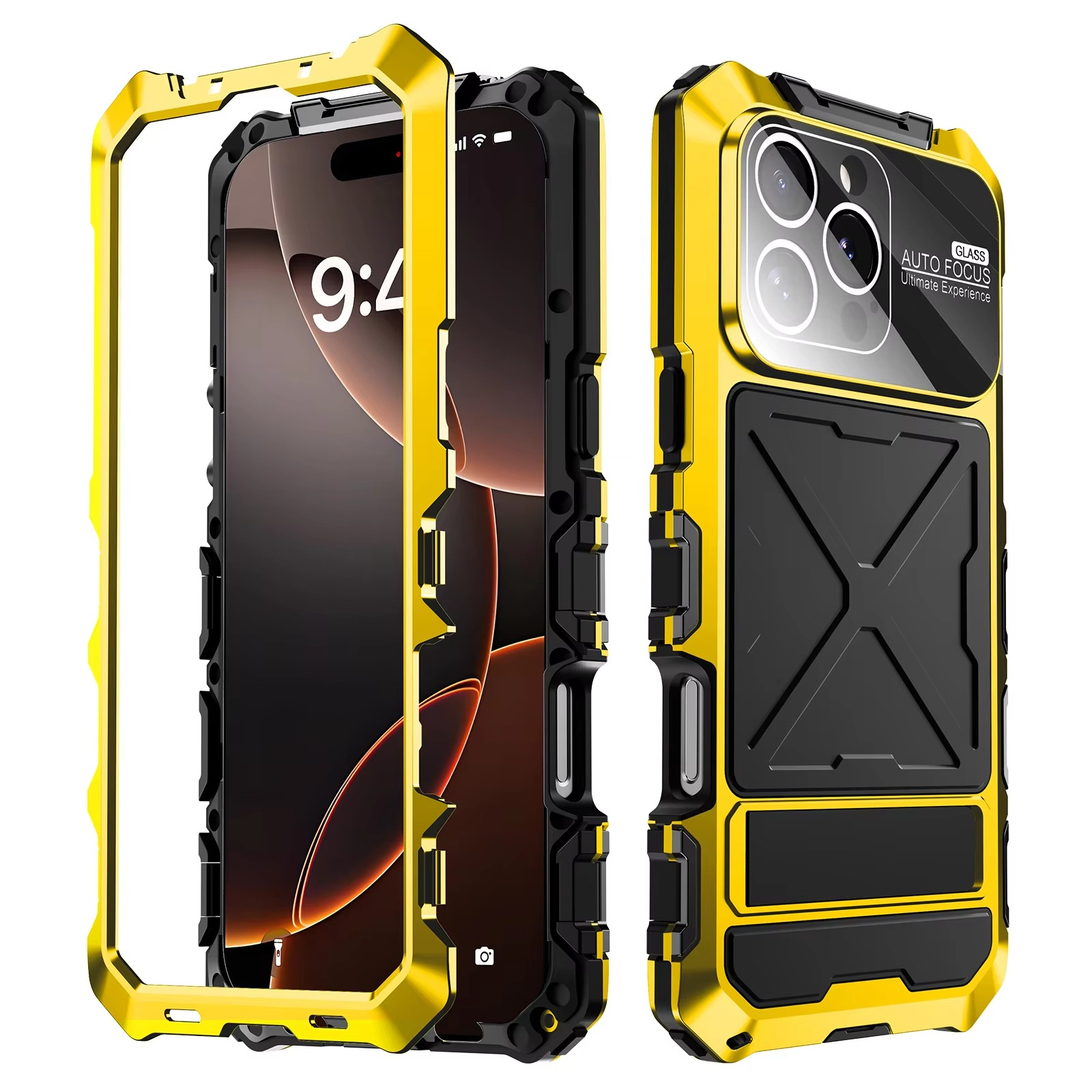 Premium iPhone Case MagSafe Compatible Magnetic Protective Cover 360 Metal Lock Frame Dual Tempered Glass Shockproof Full Body Protection Camera Lens Guard Ultra Thin