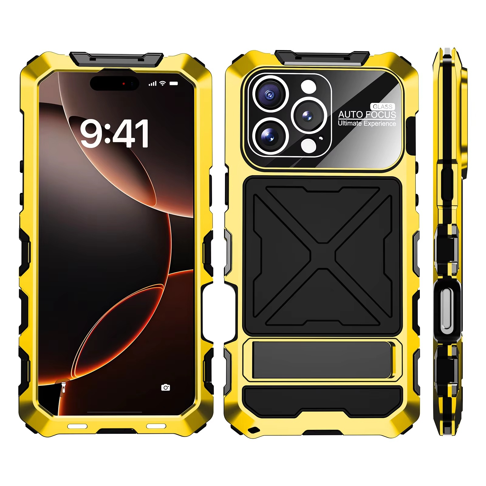 Premium iPhone Case MagSafe Compatible Magnetic Protective Cover 360 Metal Lock Frame Dual Tempered Glass Shockproof Full Body Protection Camera Lens Guard Ultra Thin