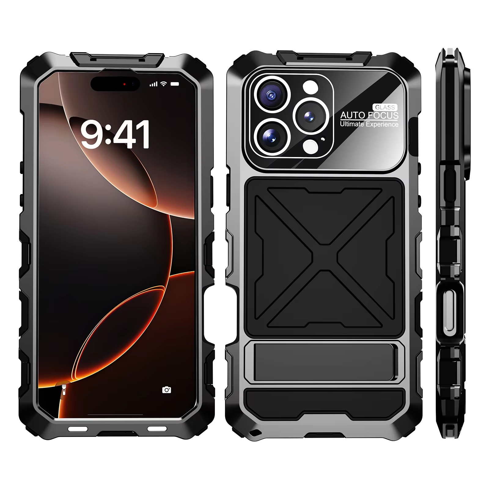 Premium iPhone Case MagSafe Compatible Magnetic Protective Cover 360 Metal Lock Frame Dual Tempered Glass Shockproof Full Body Protection Camera Lens Guard Ultra Thin