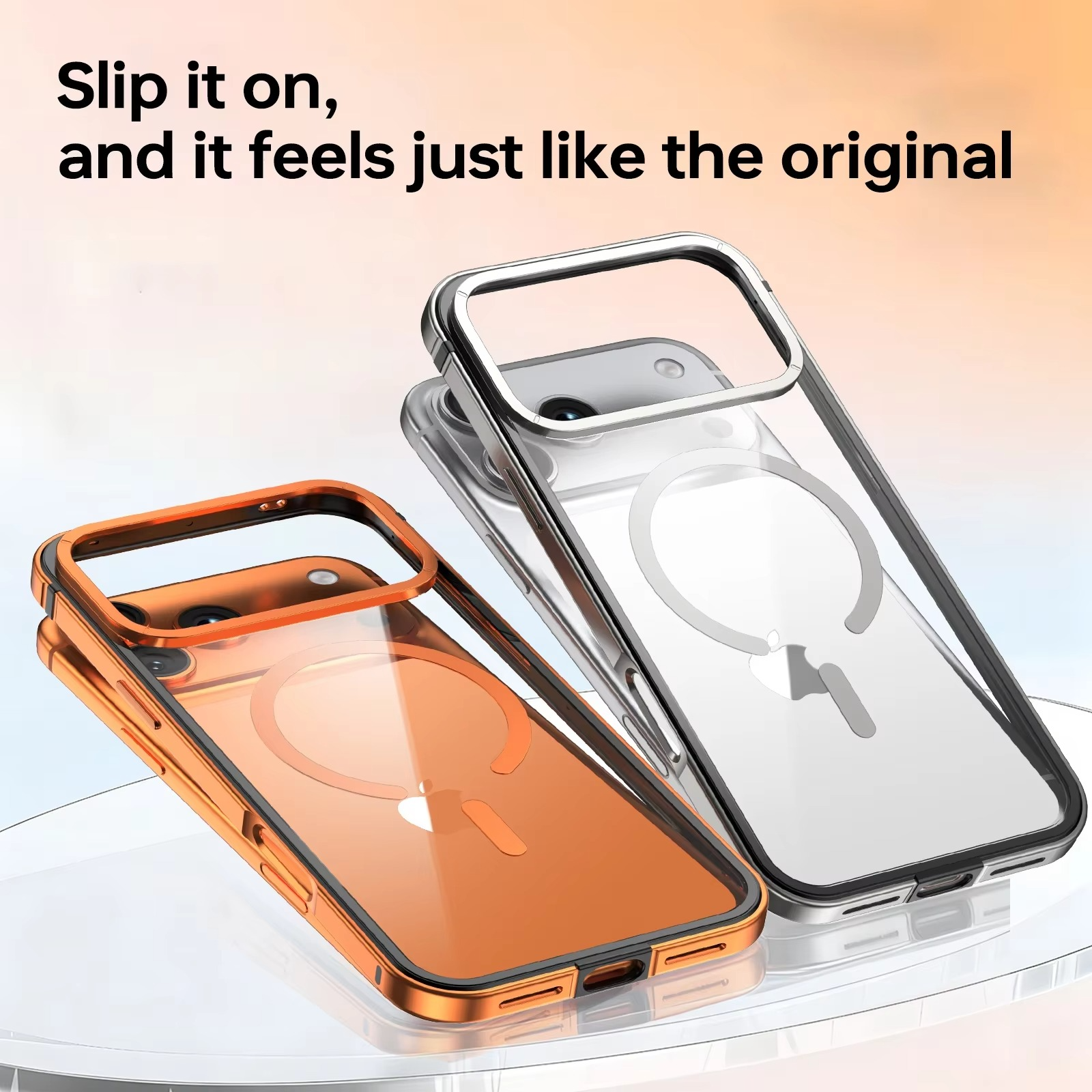 Premium iPhone Case MagSafe Compatible Magnetic Protective Cover Aluminum Alloy Frame Transparent Back Shockproof Protection Camera Lens Guard Slim Design
