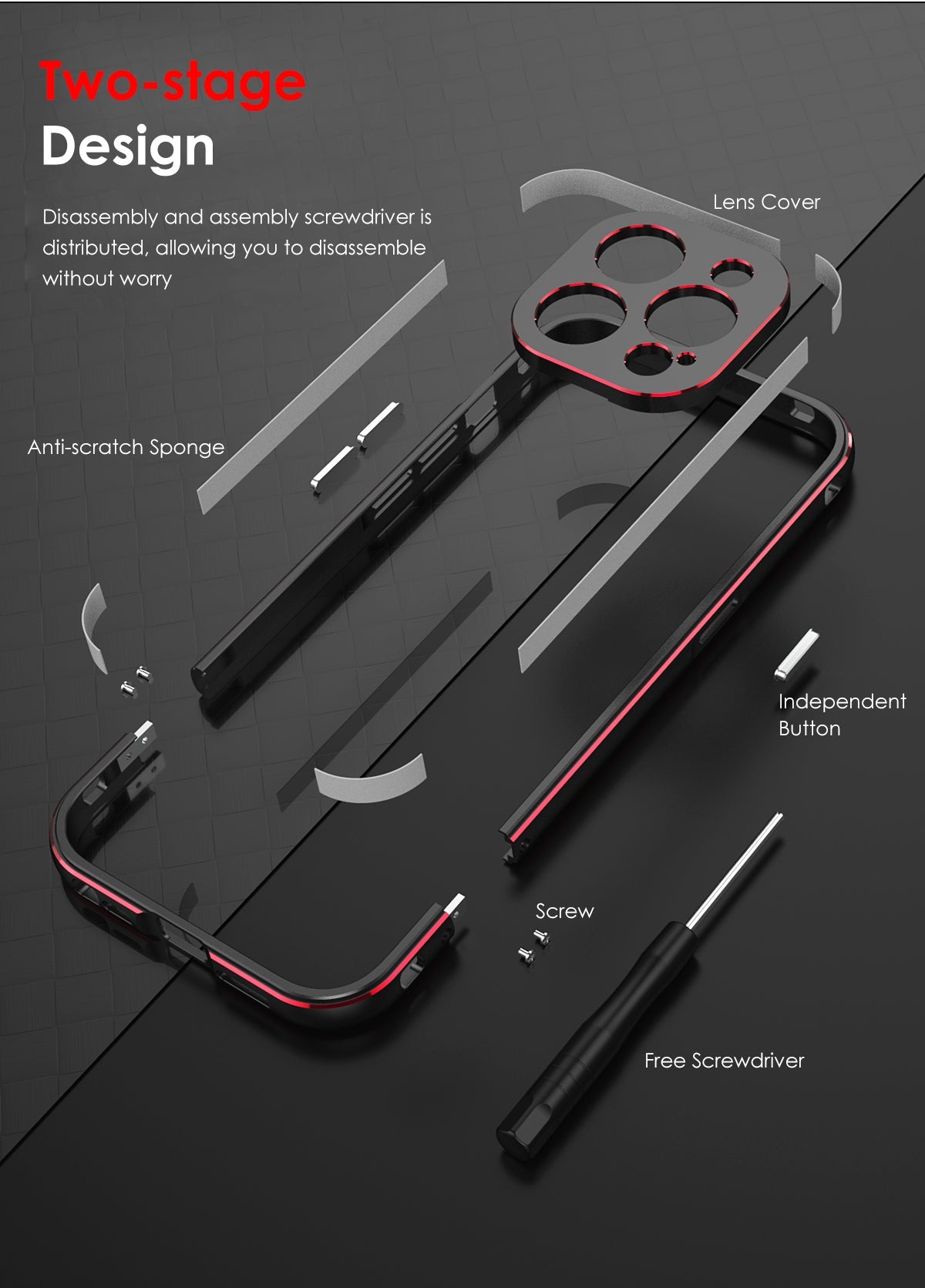 Premium iPhone Case MagSafe Compatible Magnetic Protective Cover Aluminum Bumper Metal Lens Frame Shockproof Slim Full Protection Camera Guard