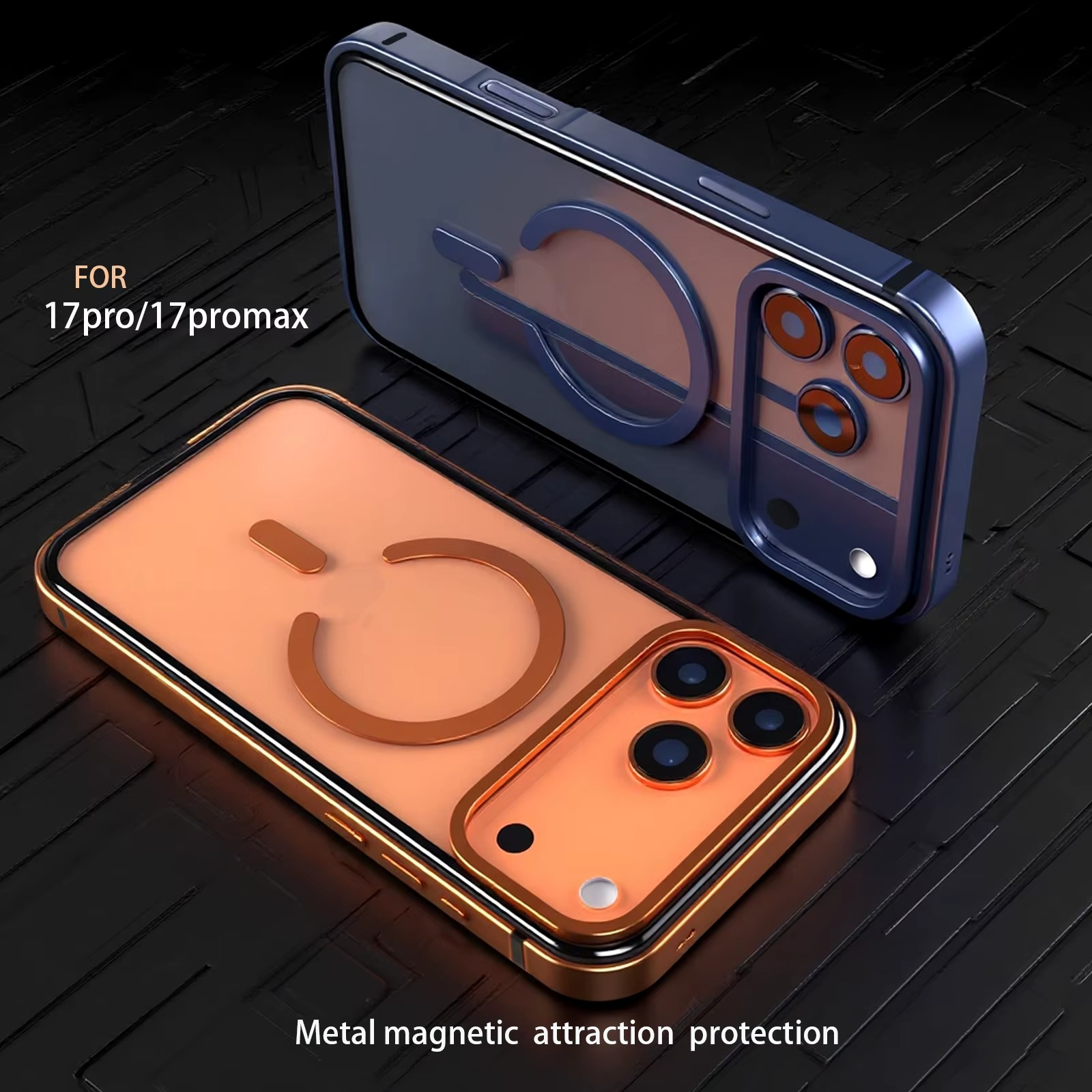 Premium iPhone Case MagSafe Compatible Magnetic Protective Cover Aluminum Frame HD Transparent Backplate Shockproof Protection Camera Lens Guard Slim Design