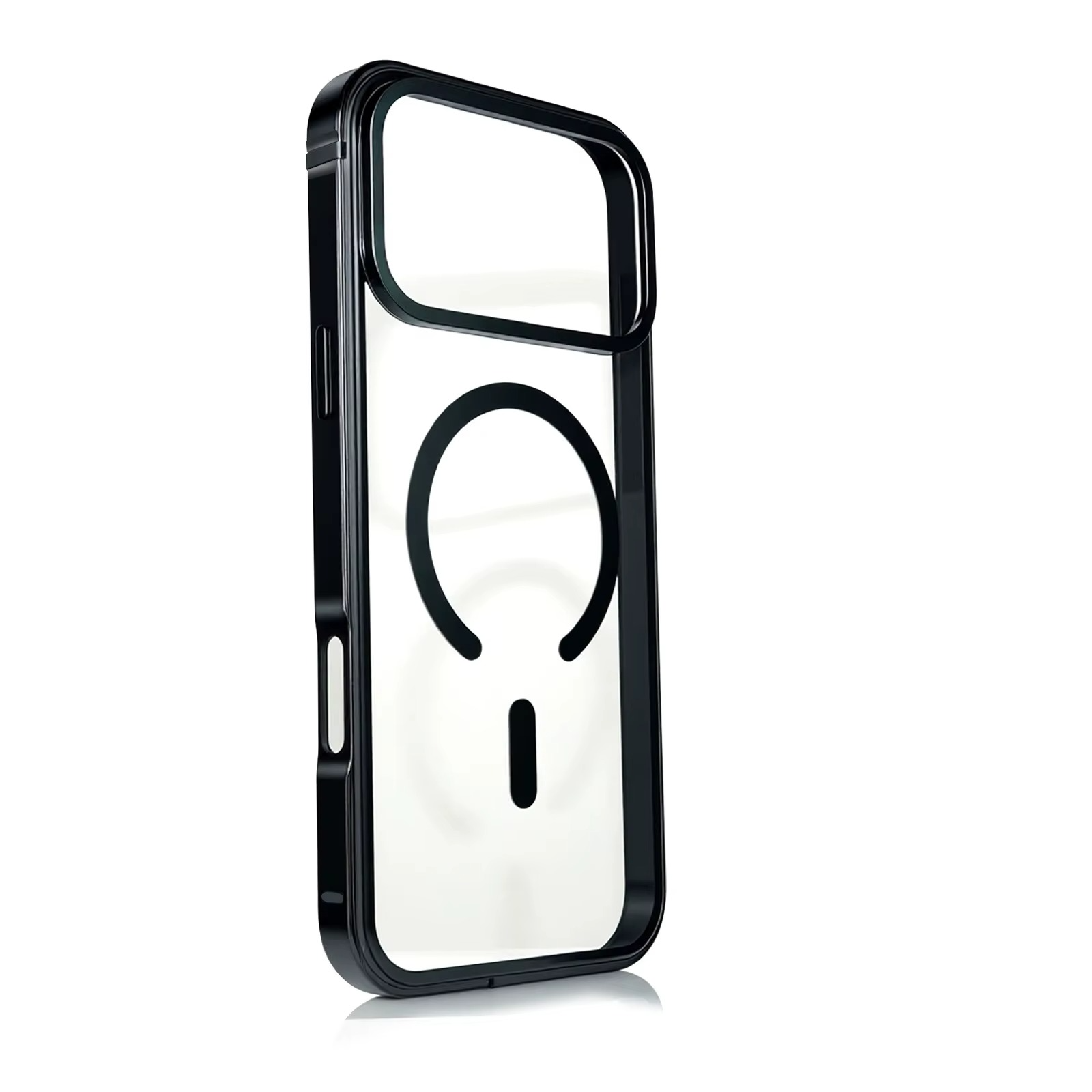 Premium iPhone Case MagSafe Compatible Magnetic Protective Cover Aluminum Frame HD Transparent Backplate Shockproof Protection Camera Lens Guard Slim Design