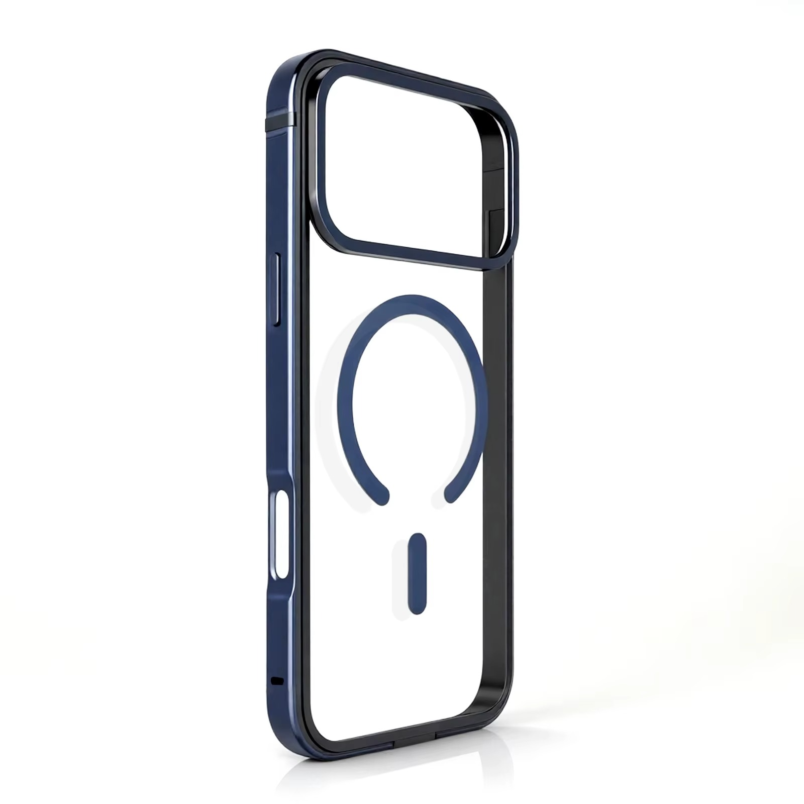 Premium iPhone Case MagSafe Compatible Magnetic Protective Cover Aluminum Frame HD Transparent Backplate Shockproof Protection Camera Lens Guard Slim Design