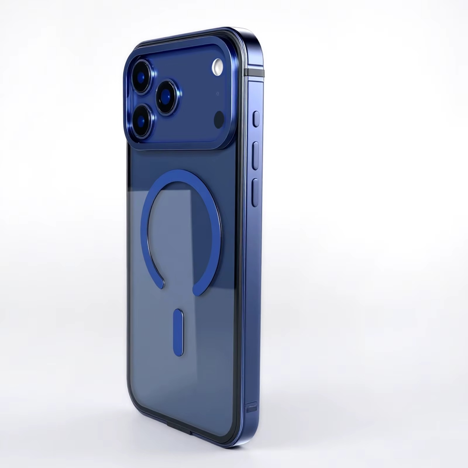 Premium iPhone Case MagSafe Compatible Magnetic Protective Cover Aluminum Frame HD Transparent Backplate Shockproof Protection Camera Lens Guard Slim Design