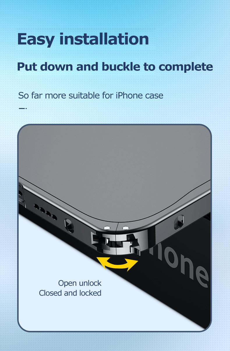 Premium iPhone Case MagSafe Compatible Magnetic Protective Cover Aluminum Metal Frame Shockproof Full Protection Camera Lens Guard Slim Design