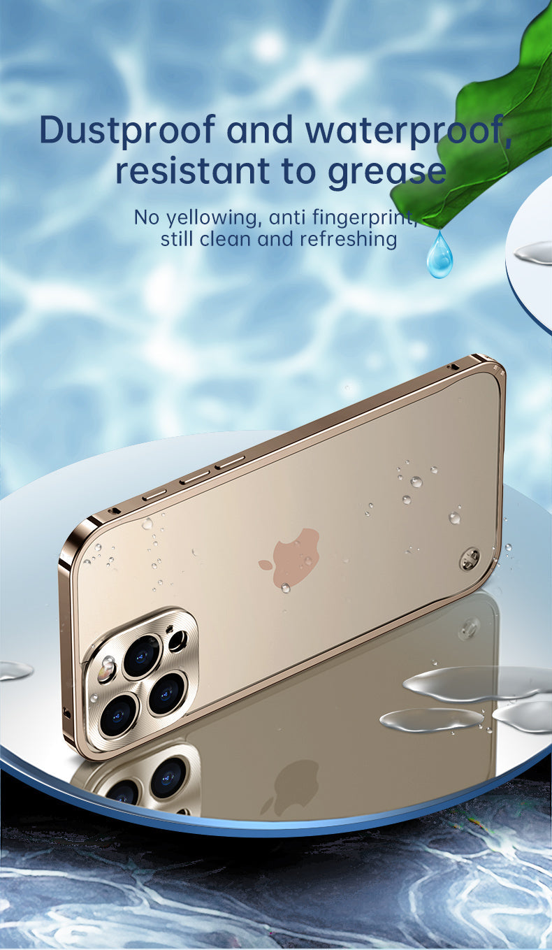 Premium iPhone Case MagSafe Compatible Magnetic Protective Cover Aluminum Metal Frame Shockproof Full Protection Camera Lens Guard Slim Design