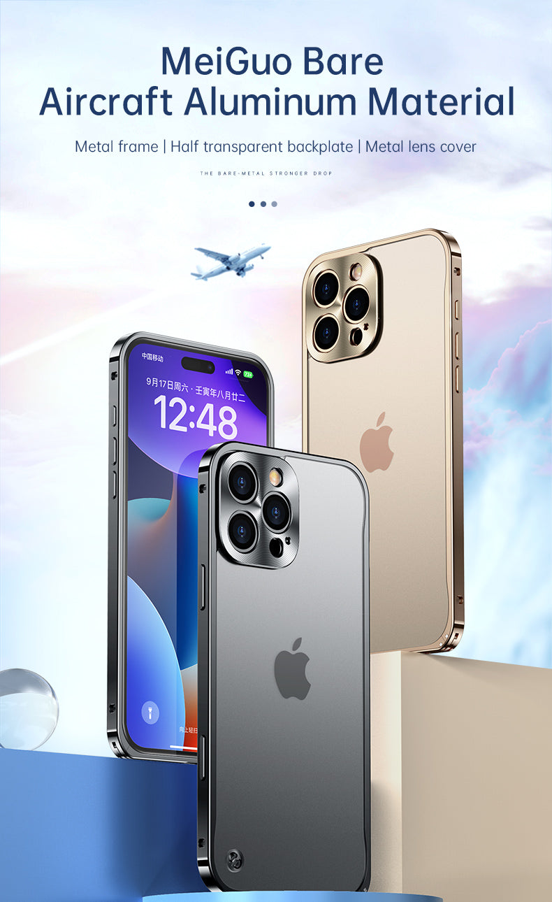 Premium iPhone Case MagSafe Compatible Magnetic Protective Cover Aluminum Metal Frame Shockproof Full Protection Camera Lens Guard Slim Design