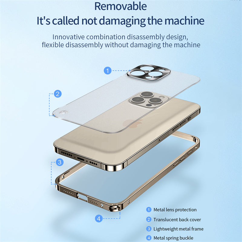 Premium iPhone Case MagSafe Compatible Magnetic Protective Cover Aluminum Metal Frame Shockproof Full Protection Camera Lens Guard Slim Design