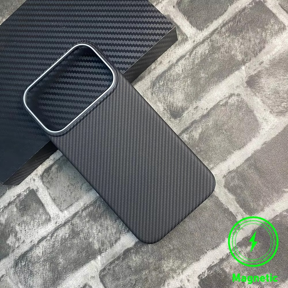 Premium iPhone Case MagSafe Compatible Magnetic Protective Cover Aramid Carbon Fiber Ultra Thin Lightweight Shockproof Design