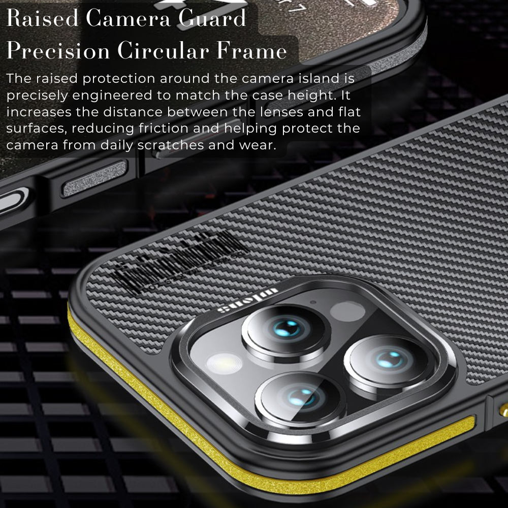 Premium iPhone Case MagSafe Compatible Magnetic Protective Cover Aramid Fiber 600D Ultra Thin Lightweight Shockproof Carbon Texture Slim Design