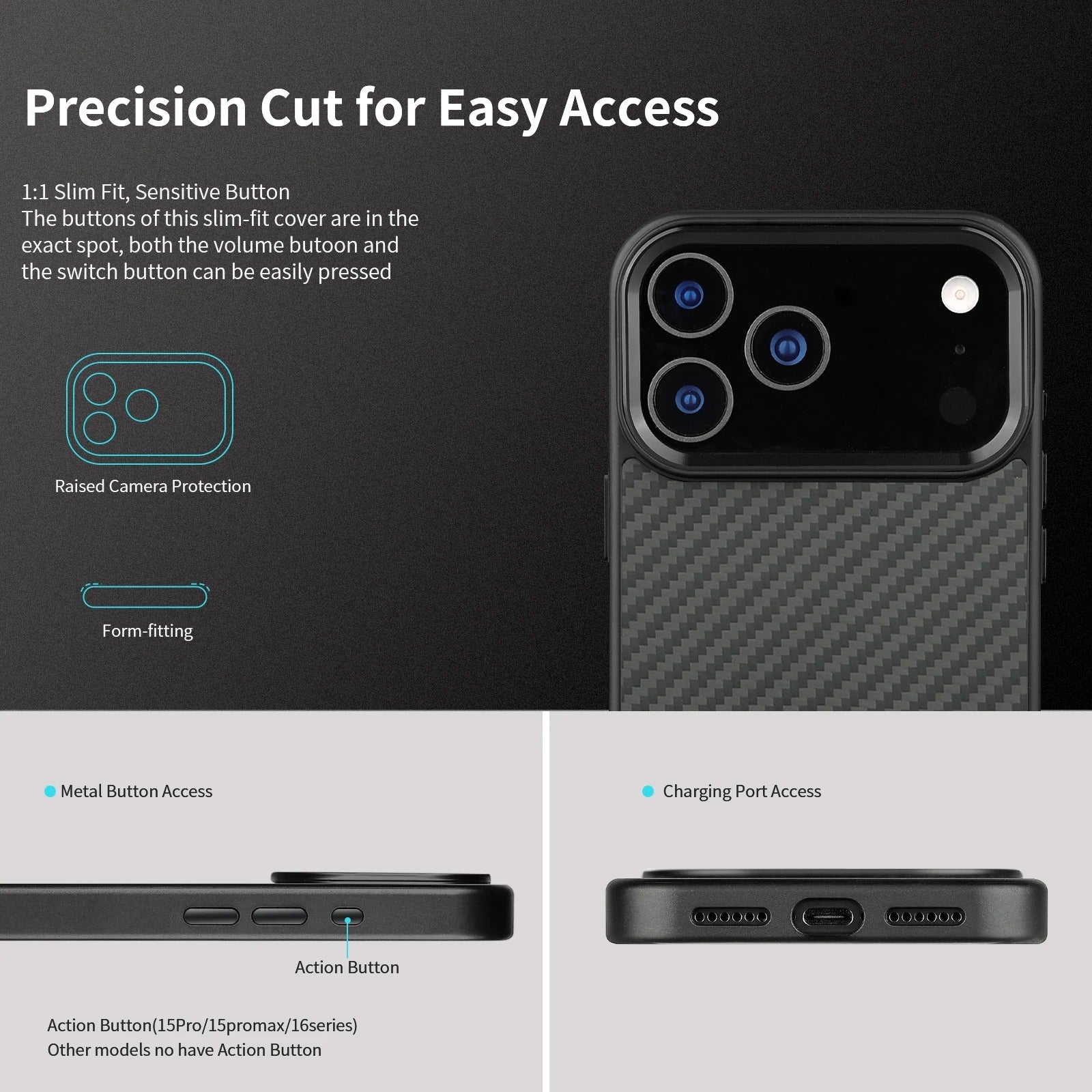 Premium iPhone Case MagSafe Compatible Magnetic Protective Cover Aramid Fiber Ultra Thin Lightweight Full Protection Shockproof Design