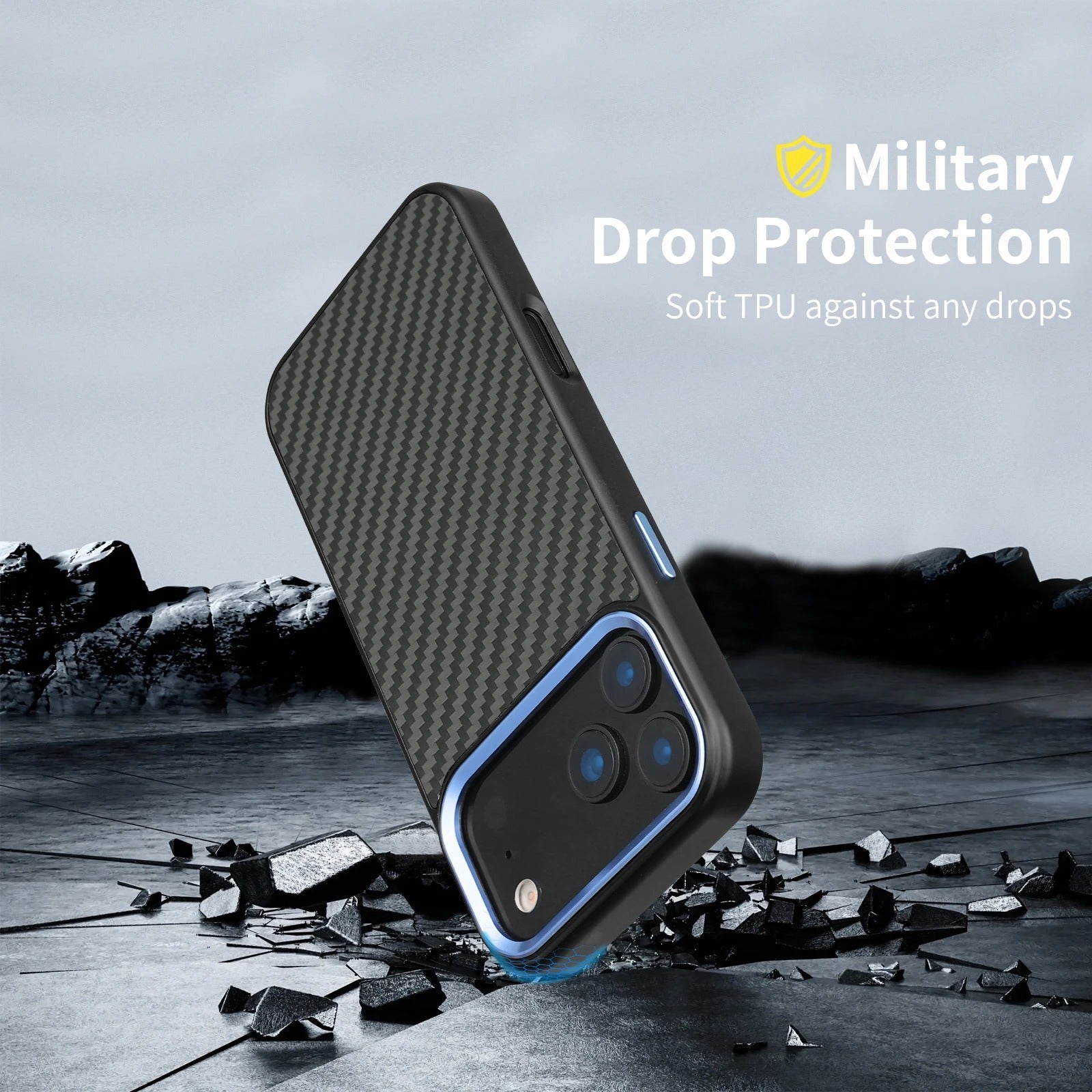 Premium iPhone Case MagSafe Compatible Magnetic Protective Cover Aramid Fiber Ultra Thin Lightweight Full Protection Shockproof Design