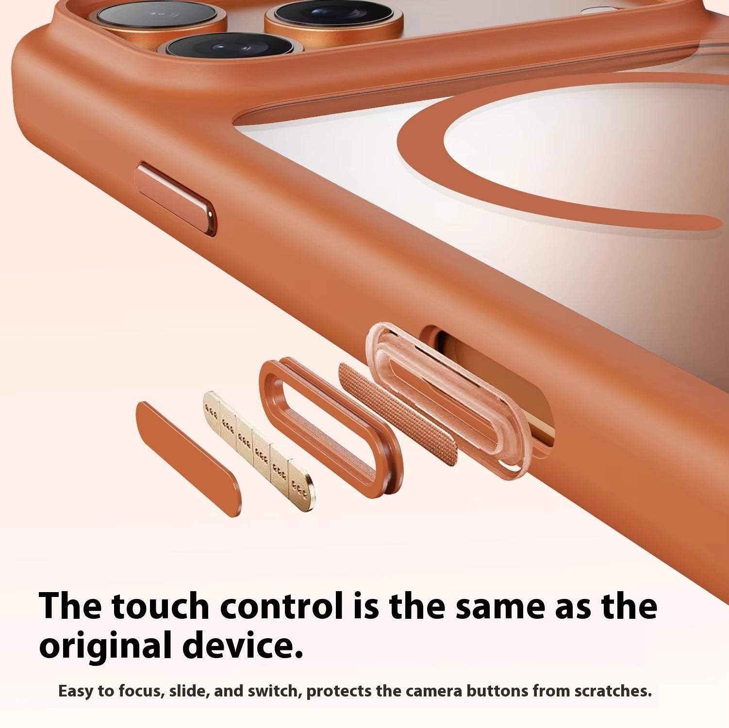 Premium iPhone Case MagSafe Compatible Magnetic Protective Cover Clear Transparent Back Shockproof Armor Camera Control Button Anti Scratch Slim Design