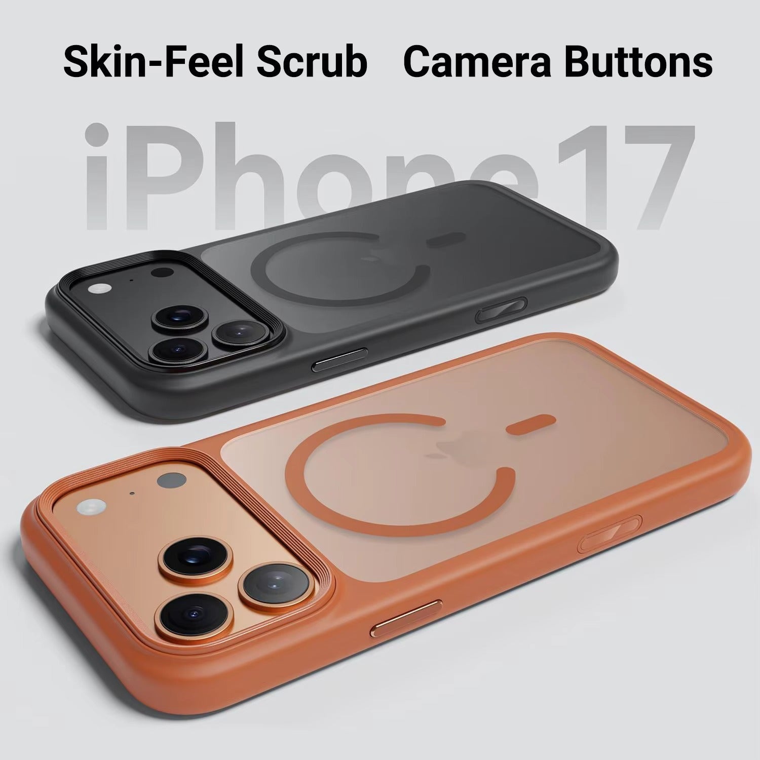 Premium iPhone Case MagSafe Compatible Magnetic Protective Cover Clear Transparent Back Shockproof Armor Camera Control Button Anti Scratch Slim Design