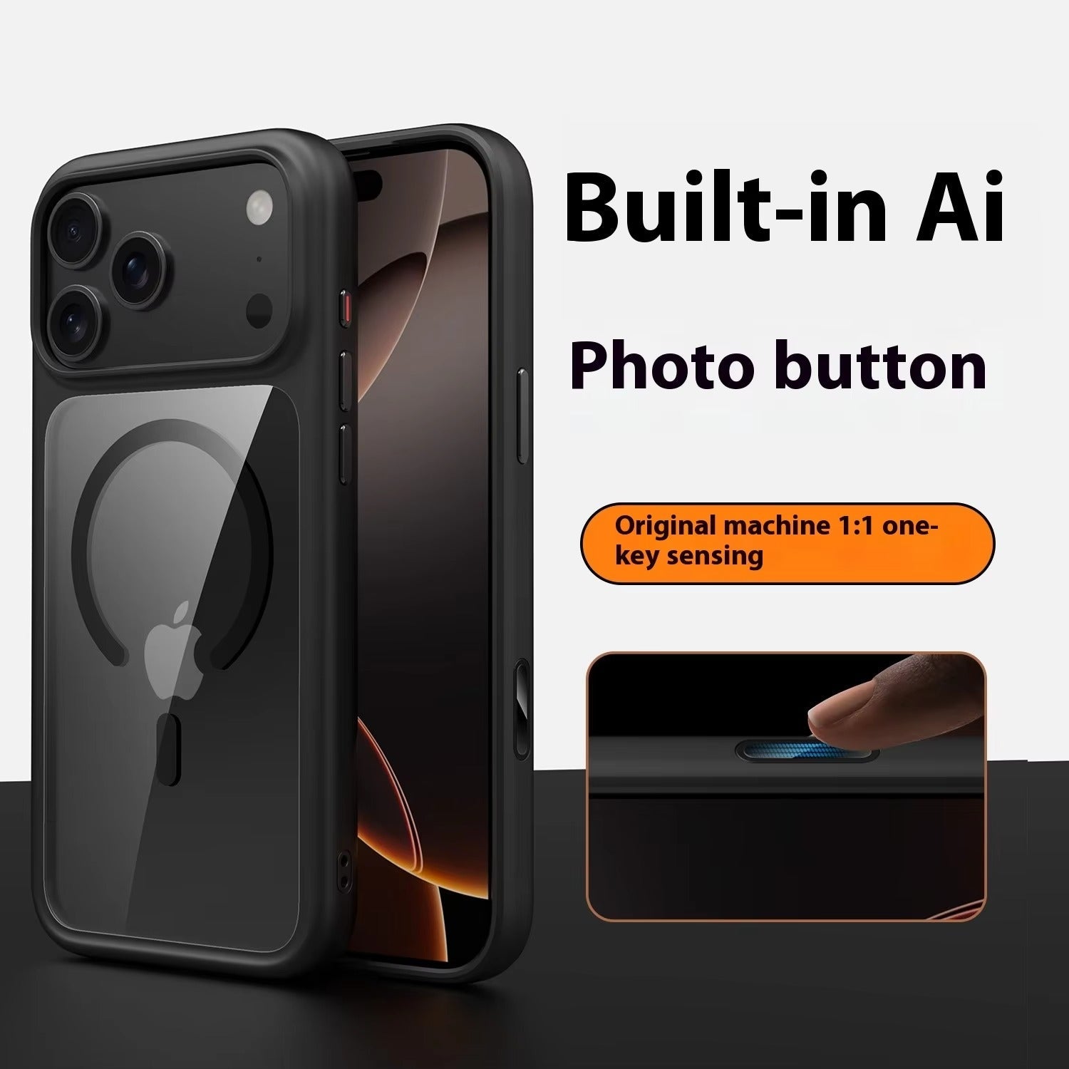 Premium iPhone Case MagSafe Compatible Magnetic Protective Cover Clear Transparent Back Shockproof Armor Camera Control Button Anti Scratch Slim Design