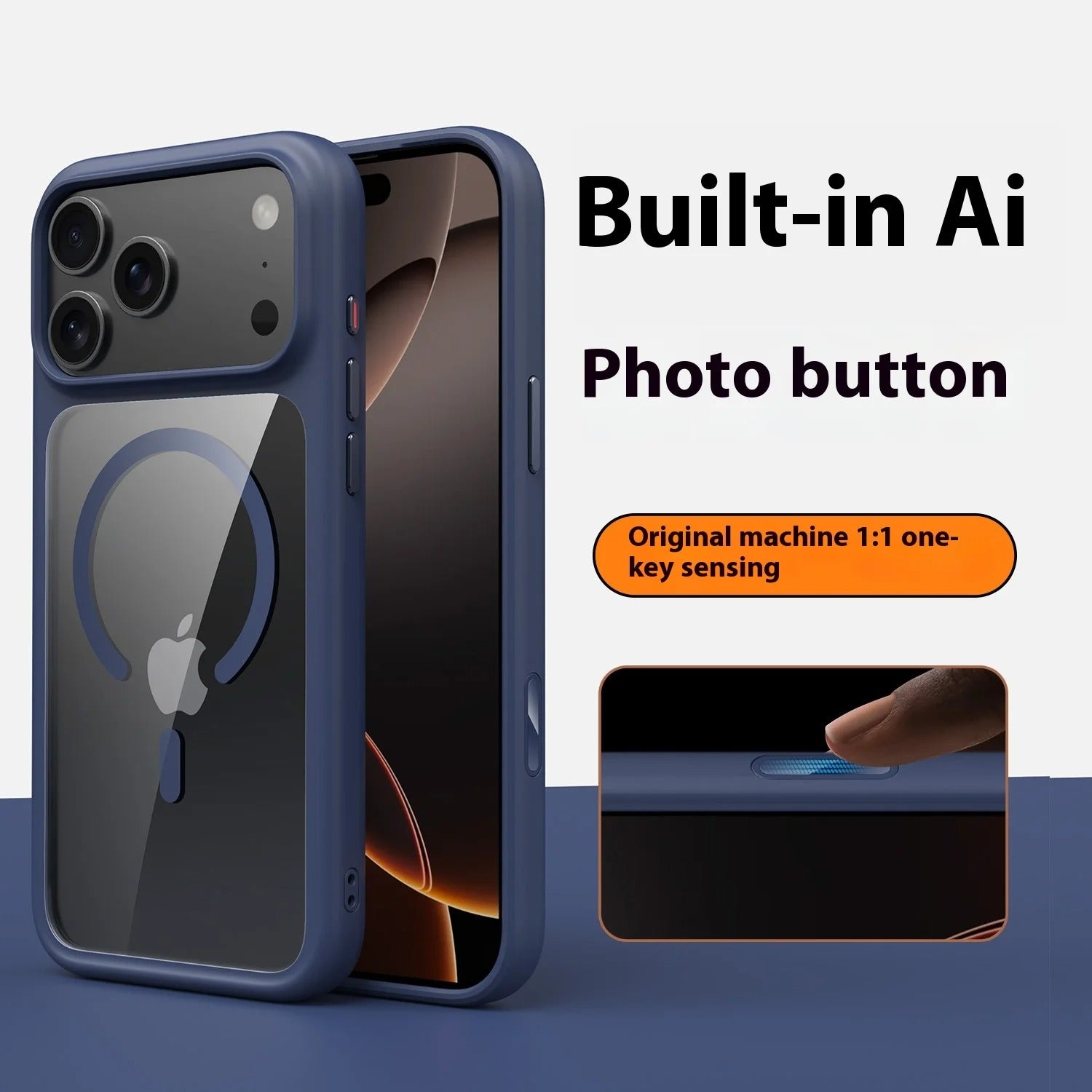 Premium iPhone Case MagSafe Compatible Magnetic Protective Cover Clear Transparent Back Shockproof Armor Camera Control Button Anti Scratch Slim Design