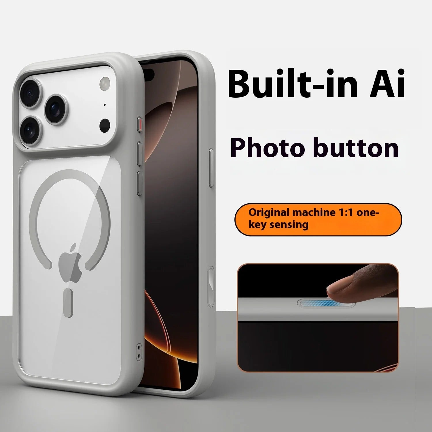 Premium iPhone Case MagSafe Compatible Magnetic Protective Cover Clear Transparent Back Shockproof Armor Camera Control Button Anti Scratch Slim Design